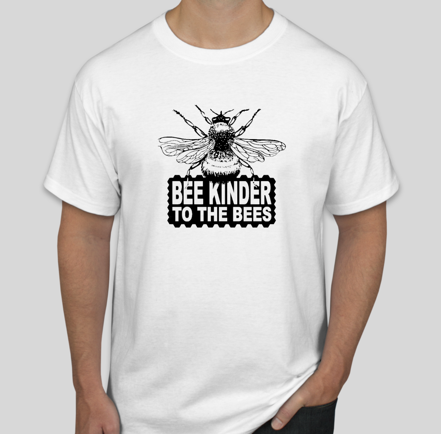 Bee Kinder on a t-shirt